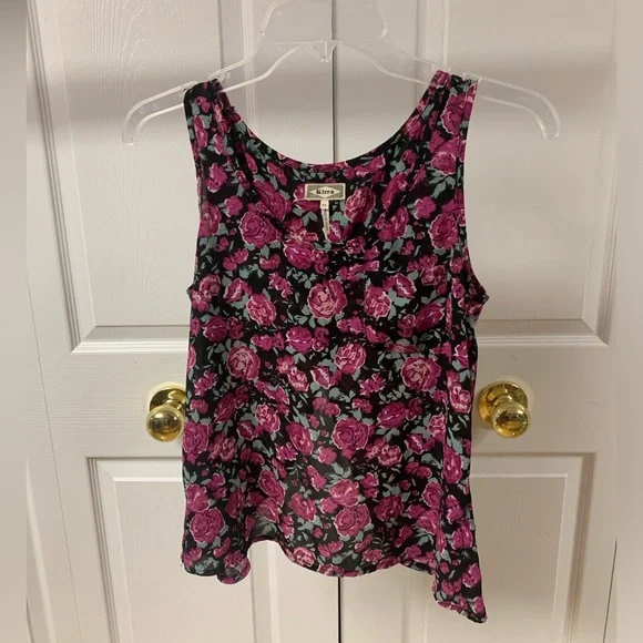 Pacsun (Kirra) Floral Open-back Tank Top - Picture 1 of 3